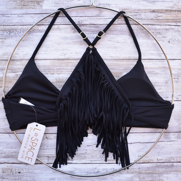 L*Space Swim AVA Boho Fringe Bikini Top - Picture 6 of 9